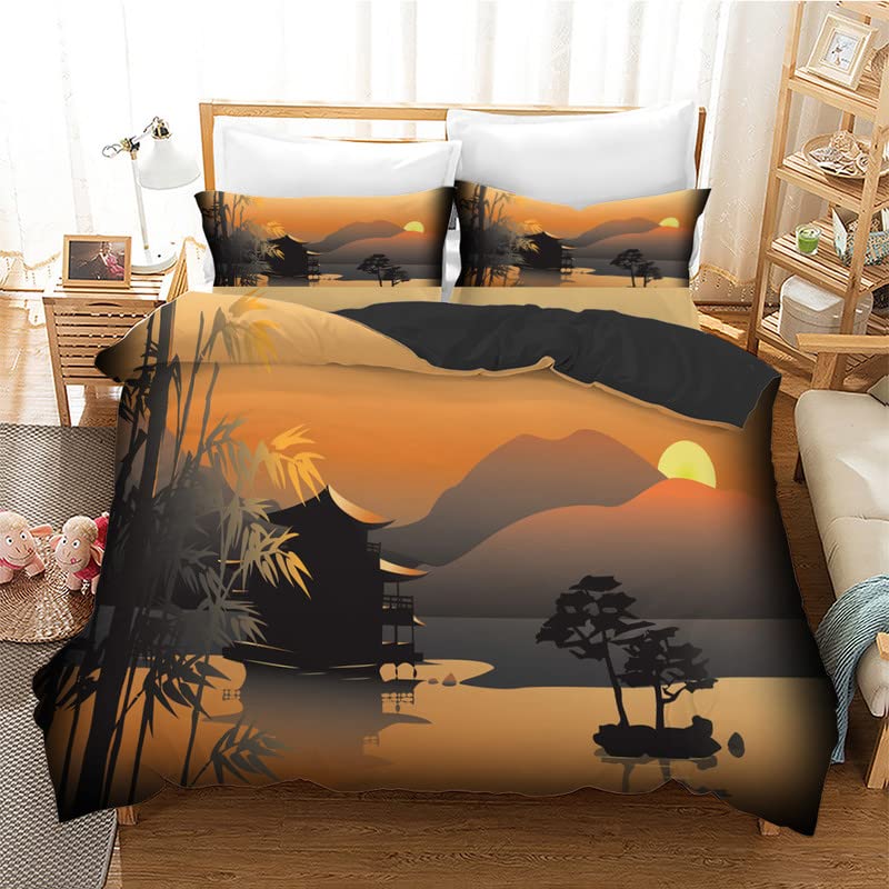Parure de Lit 240x260 en Microfibre Premium de 110g/㎡ avec Finition Éclair