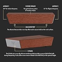 Vista 2 de Knife Sharpener Tool - Rolling Knife Sharpener Kit with Diamond discs 400/1000 & Angles 15° & 20°, Razor sharp Edges, Multipurpose Rolling Sharpener