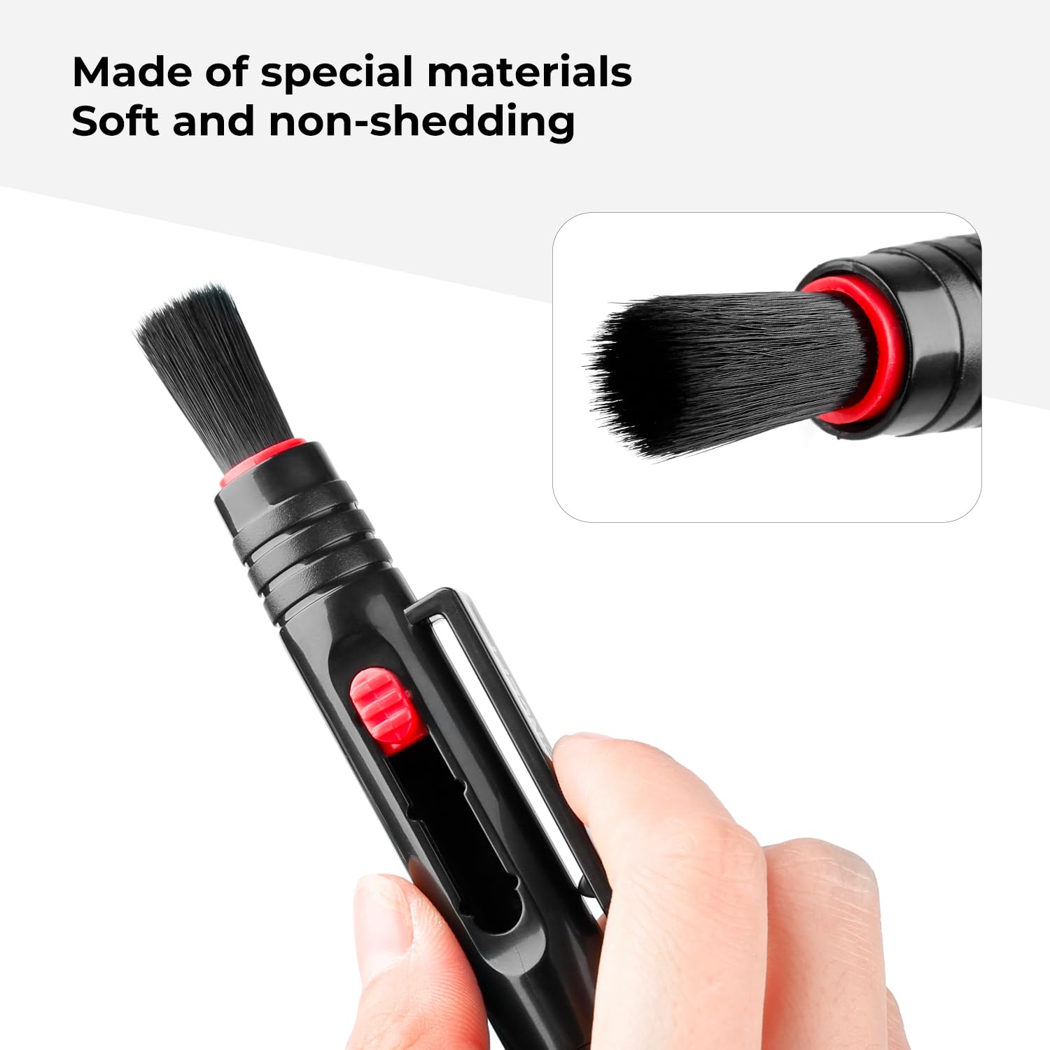 K&F CONCEPT Stylo de Nettoyage pour Objectif Brosse de Nettoyage Douce et Spéciale pour Objectif d'Appareil Photo, Filtres, Viseurs, Téléphones, Ordinateur, Tablette et Ordinateur (Modèle 2 en 1)