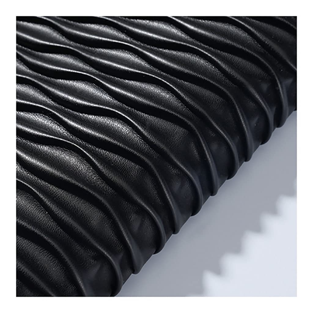 Pu Leather Pu Leather Fabric Soft Synthetic Black Faux Material,1.5Mm Thick Upholstery Pleather for Sofa,Bags,Chairs,S,DIY Crafts/Black/1.38 * 1M