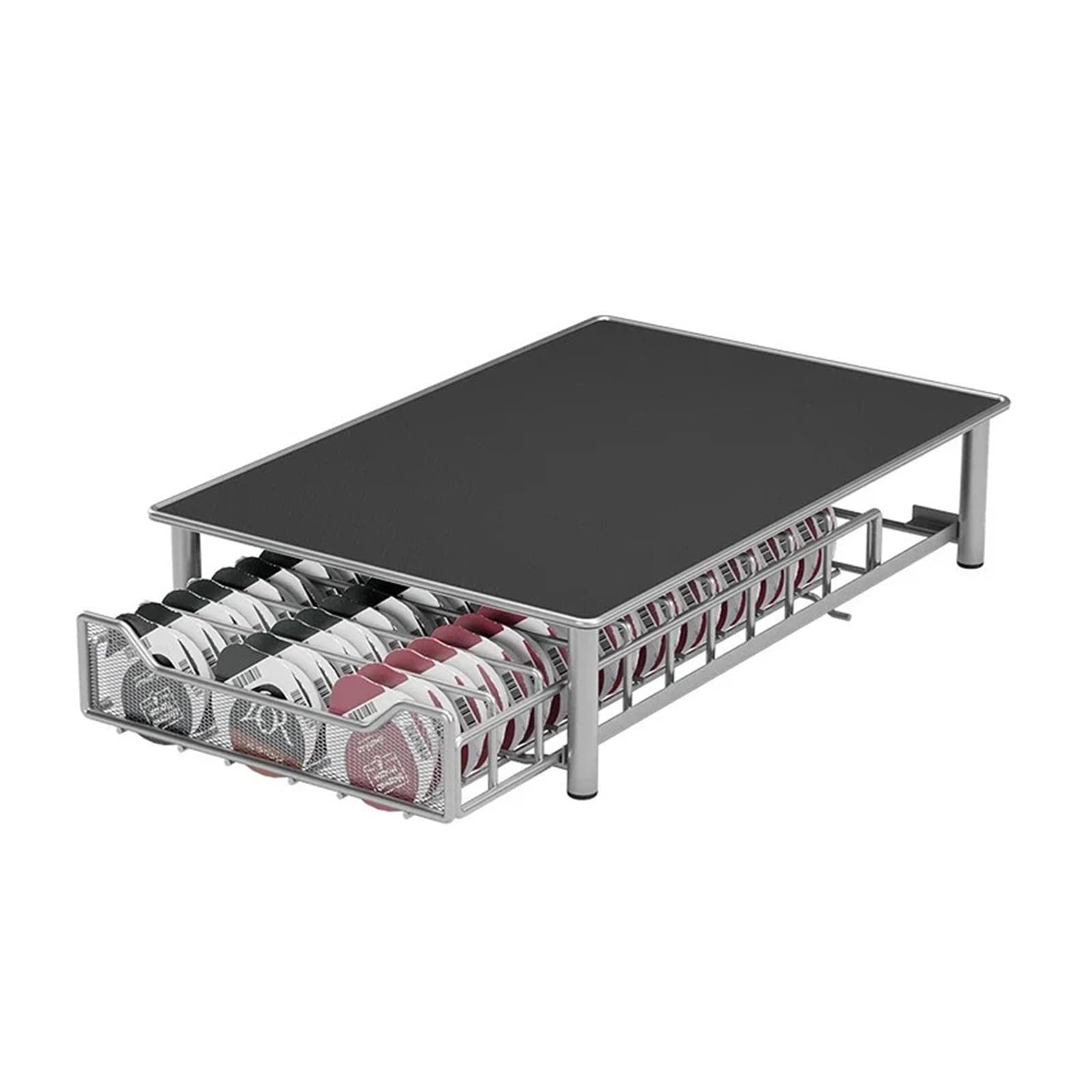 Cajón para cápsulas de café compatible con Tassimo con capacidad para 60 cápsulas, estante de almacenamiento de café, accesorios de café, solución de almacenamiento de cajones de cocina