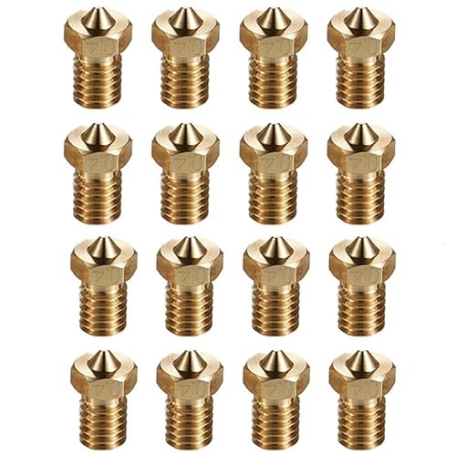 TIEXYE 16Pcs V6 Brass Nozzles 0.4mm for E3D V5 V6 Hotend, Prusa MK3/MK3S, Anycubic I3 Mega 1.75mm TIEXYE 16Pcs V6 Brass Nozzles 0.4mm for E3D V5 V6 Hotend, Prusa MK3/MK3S, Anycubic I3 Mega 1.75mm