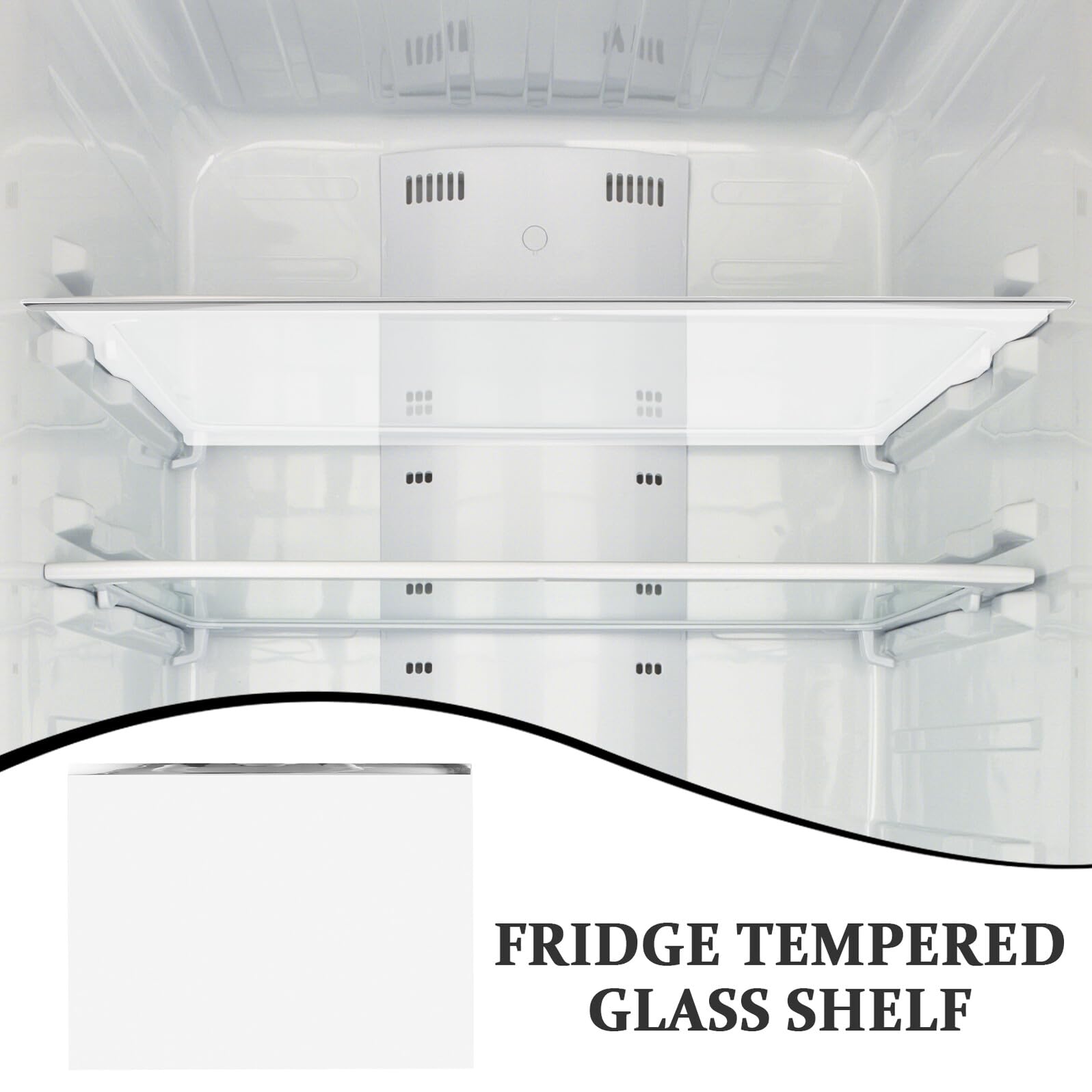 VILLCASE Clayette Frigo, Étagère de Réfrigérateur en Verre, Panneau de Verre du Réfrigérateur, Remplacement, Organisation la Cuisine, Facile à Nettoyer