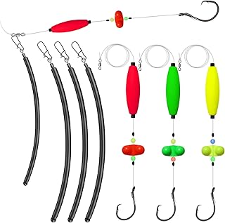 Dovesun 6PCS Catfish Rigs Kit Santee Rig with Catfish Float Rattler Dragging Weights Catfishing Tackle Circle Hook Size 5/0 8/0 Weight Size 2OZ/3OZ/4OZ