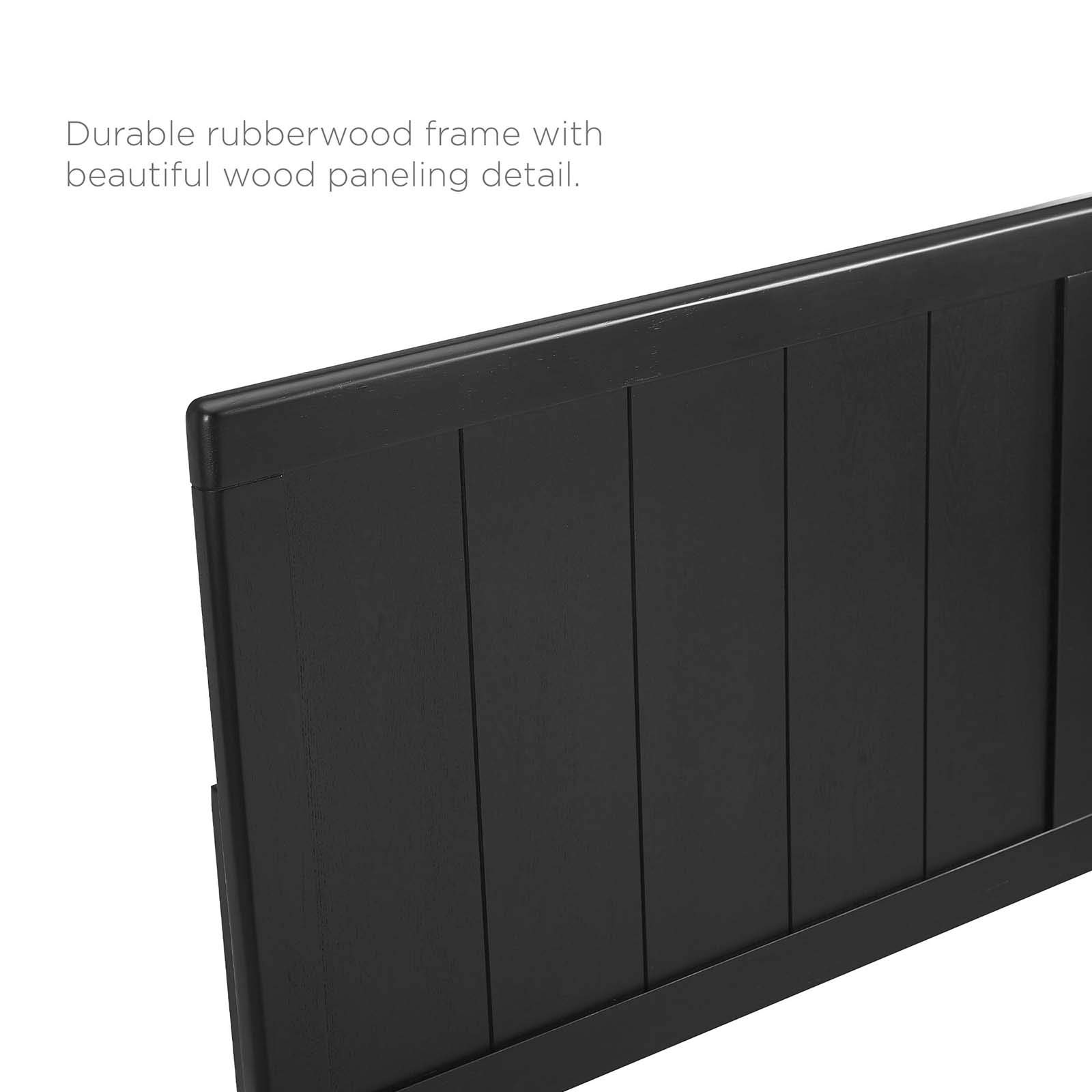 MOD-6219-BLK Robbie - Cabecero de madera tamaño King, color negro 5