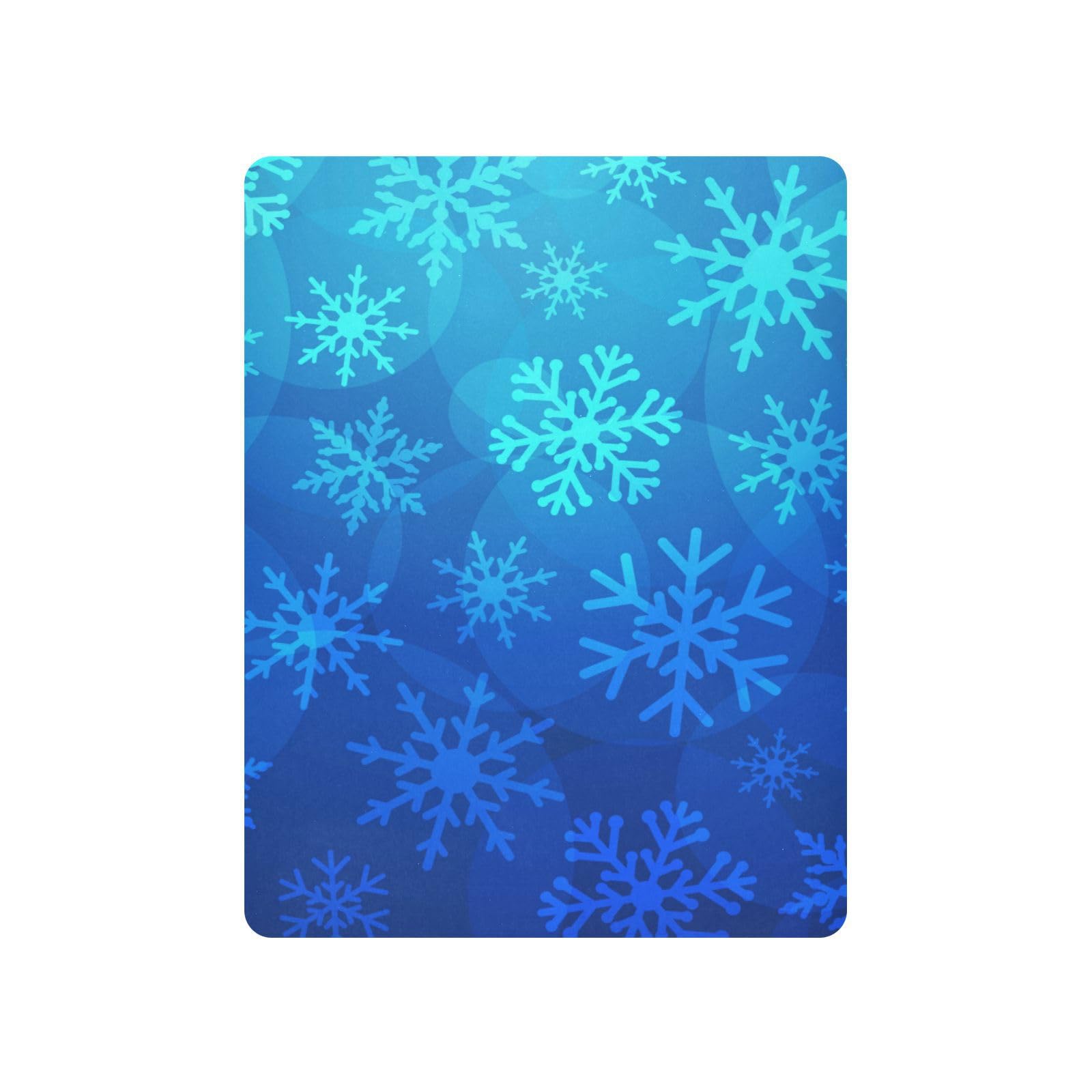 Moudou Blue Christmas Snowflake Playard Sheet for Boy Girls, Soft Breathable Fitted Toddler Sheet for Standard Playard Bed Mattress, 39 x 27 x 5 Inch