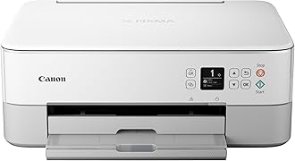 Canon TS6420 All-in-One Wireless Printer, White, Compact (4462C022)