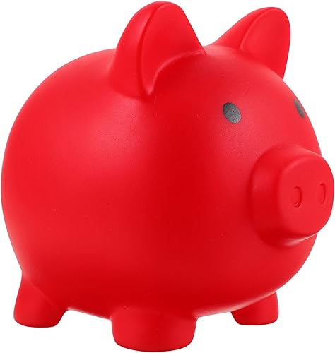SUPVOX Lindo banco de dinero de cerdo de plástico, caja de ahorro de dinero, alcancía irrompible para niños y niñas, cumpleaños, Pascua, Navidad,