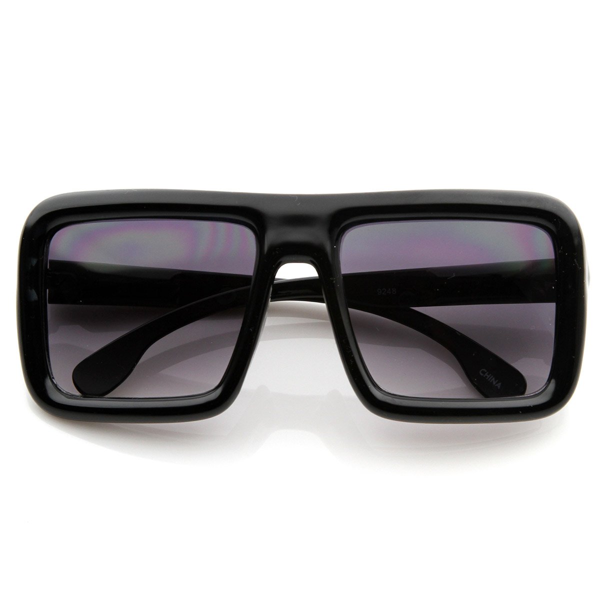 Nerd Glasses Thick Black Square Frame Glasses Large Retro Nerd