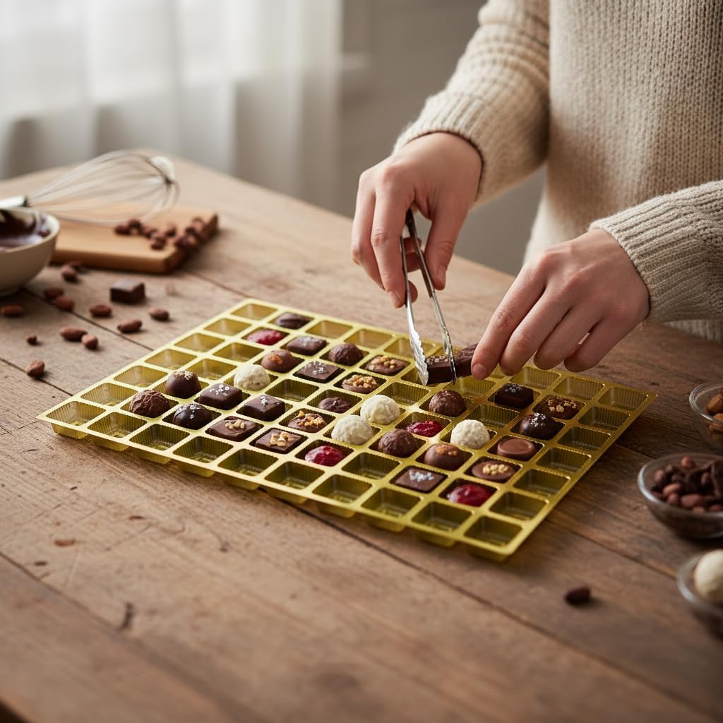 96pc Golden Chocolate Mould Tray - Luxury Packaging -2