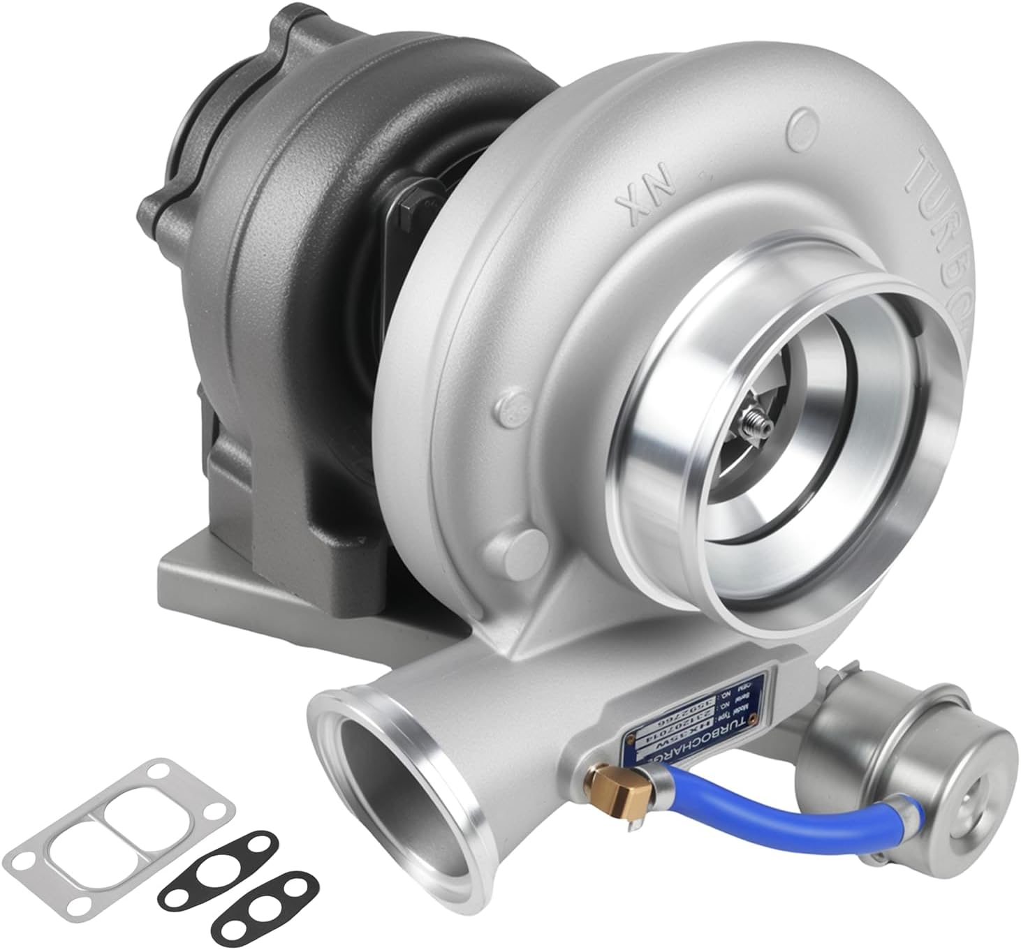 Turbo Turbocharger HX35W for 1999-2002 Ram 2500 Ram 3500 L6 5.9L Diesel Cummins, Replace # 667269 2T305 3590104 3590105 3800397 3800799 R5014203AA R5014204AA 5014203AA