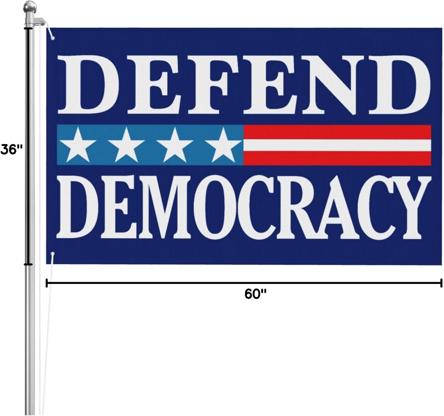 Defend Democracy Flag Sign 3x5 Double Sided Save Democracy Flag Banner For Festival Party Holiday No Flagstand