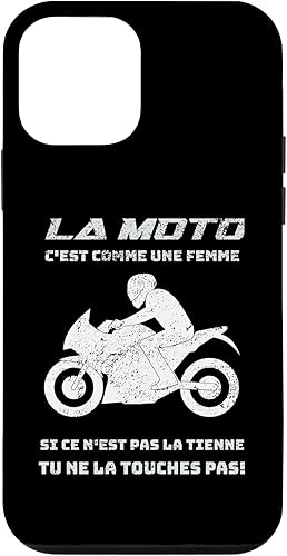 Miniatura 1 de iPhone 12 mini "La moto c'est comme une femme" Humour Motorcycle Motard Case