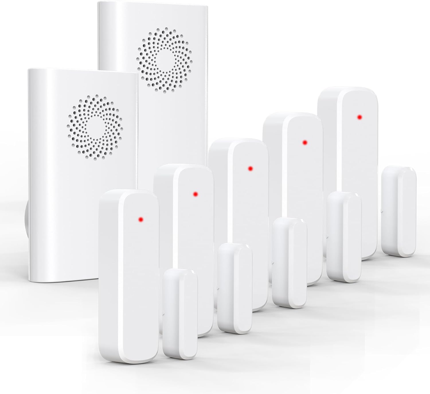 Wi-fi Door Chime, Door Open Sensor Alarm When Entry Enterprise/Workplace/Retailer (500ft Vary 51 Ringer Adjustable Quantity) Residence Alert Bell for Child/Toddler Security,2 Receiver +5 Sensor