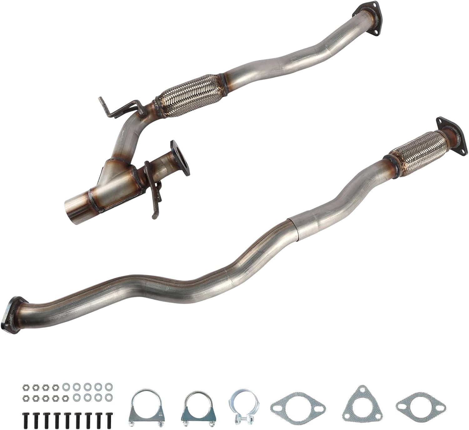Exhaust Flex Y Pipe Kit Compatible for Jeep Cherokee 2019-2022 3.2L | Includes Gaskets & Clamp QA547125411