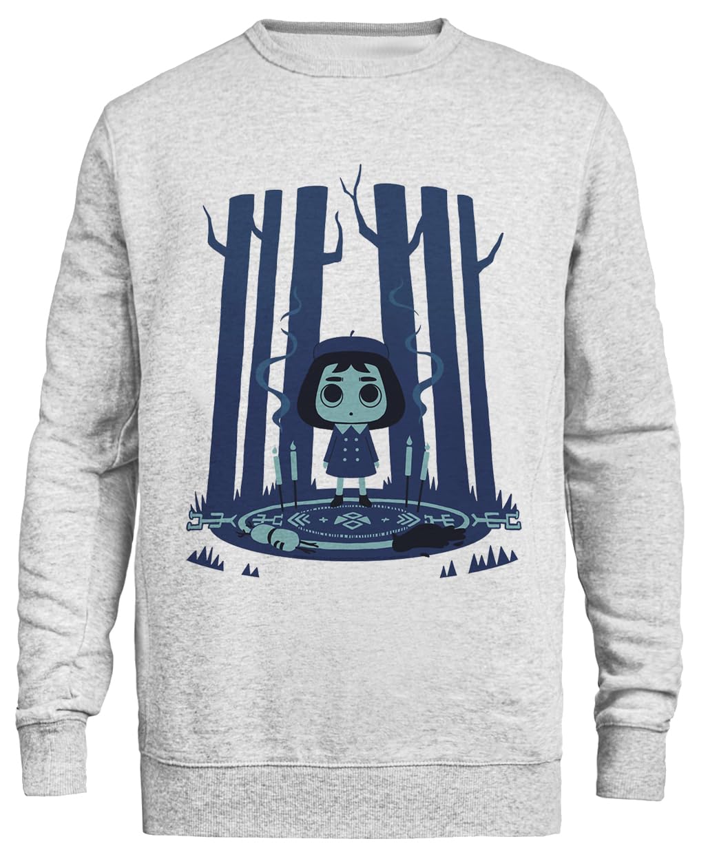 Małe Nieszczęście W Lesie Unisex Szary Sweter Ekologiczny Unisex Grey Sweatshirt Eco-Friendly Crewneck