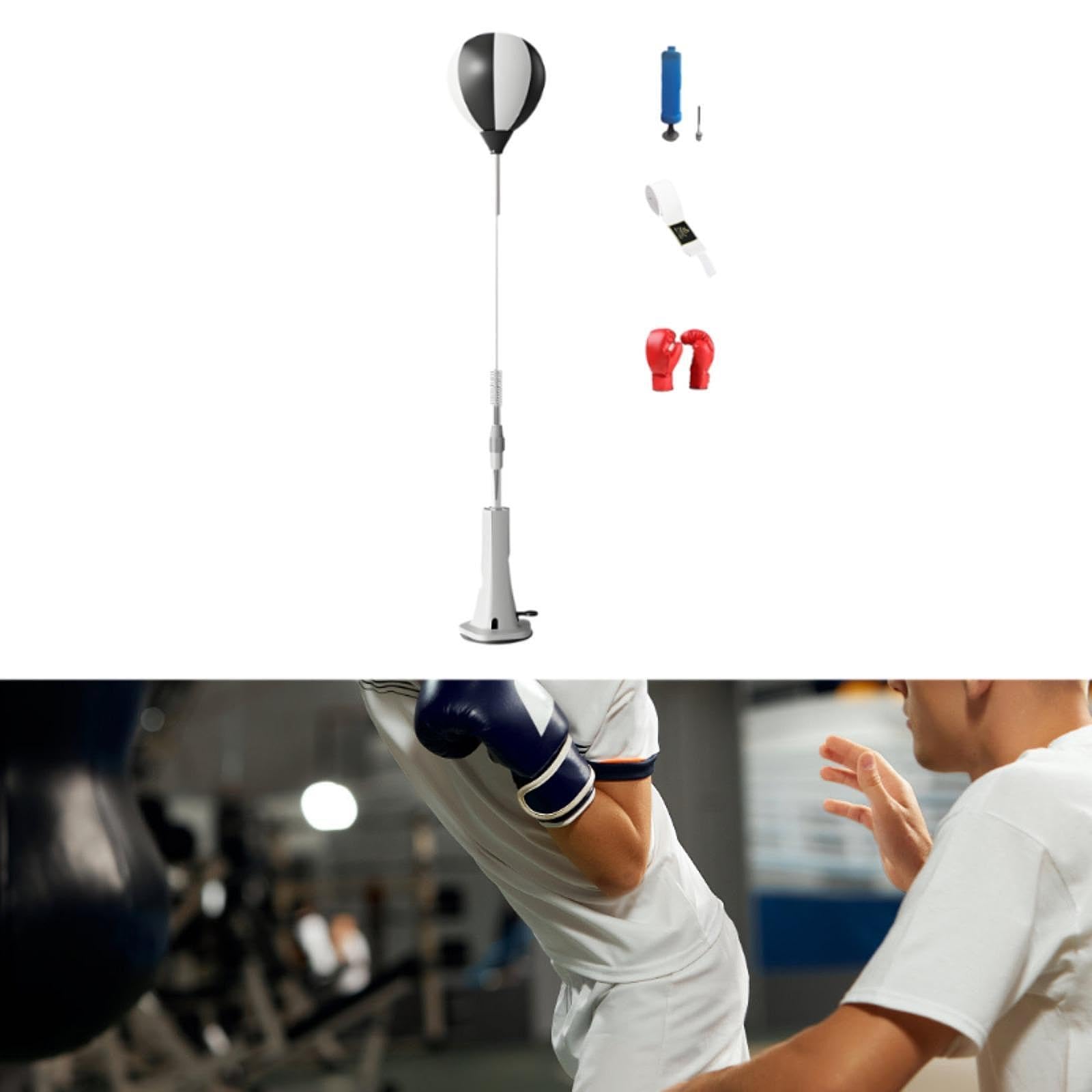Box-Reaktionsball für Erwachsene, Ausrüstung, Standausrüstung, mit Standboxsack für Fitness-Workout-Übungen