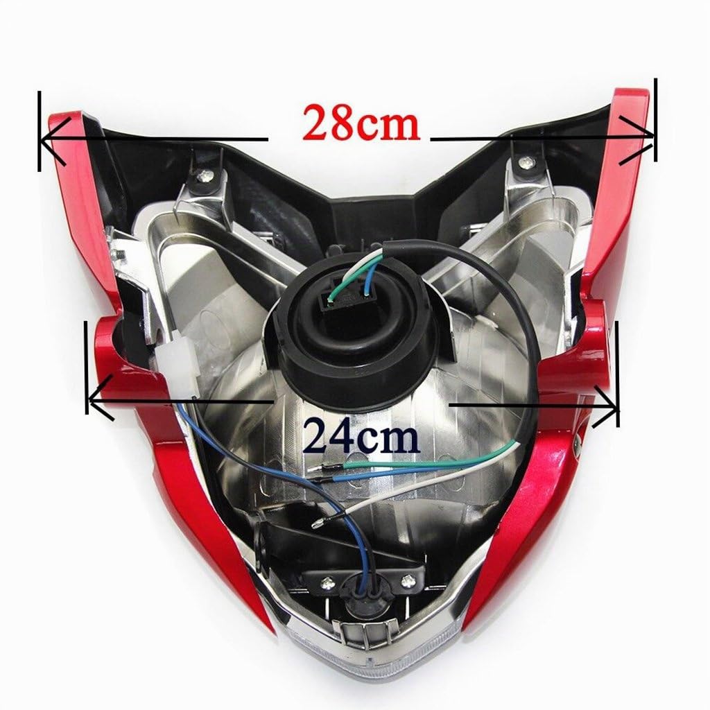 Homyl Tête de Fourche Plaque,Phare de Moto,Phare de Moto LED pour Yamaha - Noir