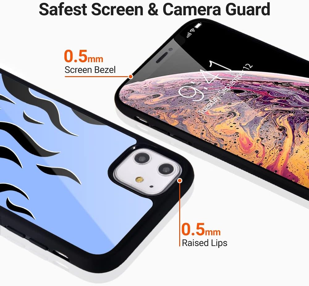 Amazon Com Idocolors Flame Fire 手機保護套 適用於iphone 11 防震柔軟矽膠硬殼背蓋防刮卡通畫藍色保護可愛保護套時尚少女設計保護套 Amazon Com Idocolors Flame Fire 手機保護套 適用於iphone 11 防震柔軟矽膠硬殼背蓋防刮卡通畫藍色保護可愛保護套時尚少女設計保護套