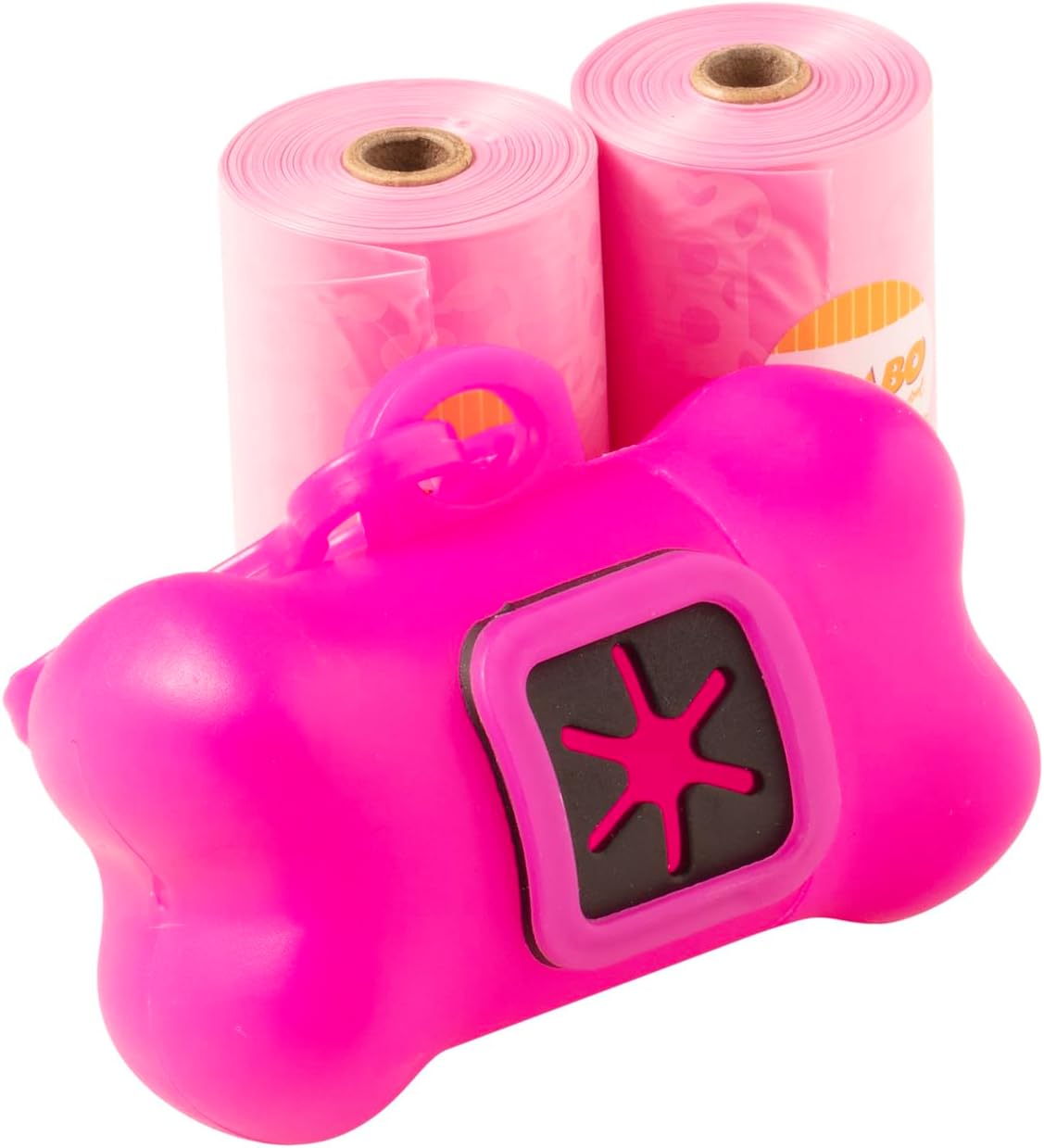 JAMBO PET, Kit Saquinho e Suporte Cata Caca Para Cachorro, 2 Rolos, Prático, Higiênico E Resistente, Mais Tranquilidade Para Passear Com Seu Pet, Diversas Cores (Rosa)