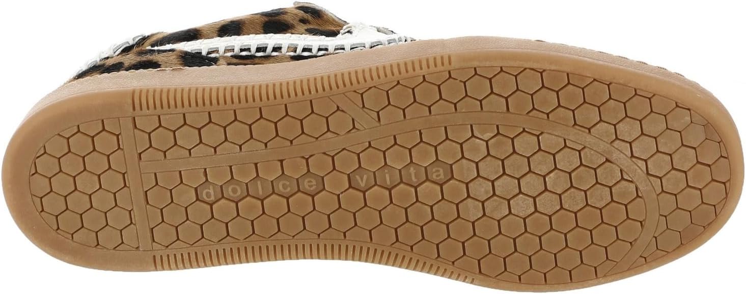 Dolce Vita Women's Notice Stitch Sneaker, DK Leopard Calf Hair, 7.5 - Image 3