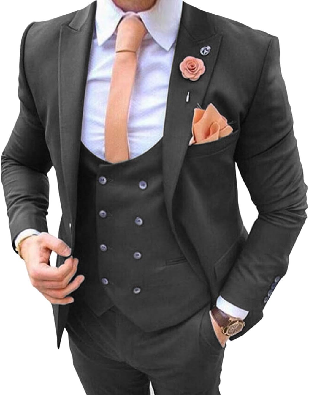 Slim Fit Piece Men's Wedding Suit, Groom Tuxedos Nigeria Ubuy