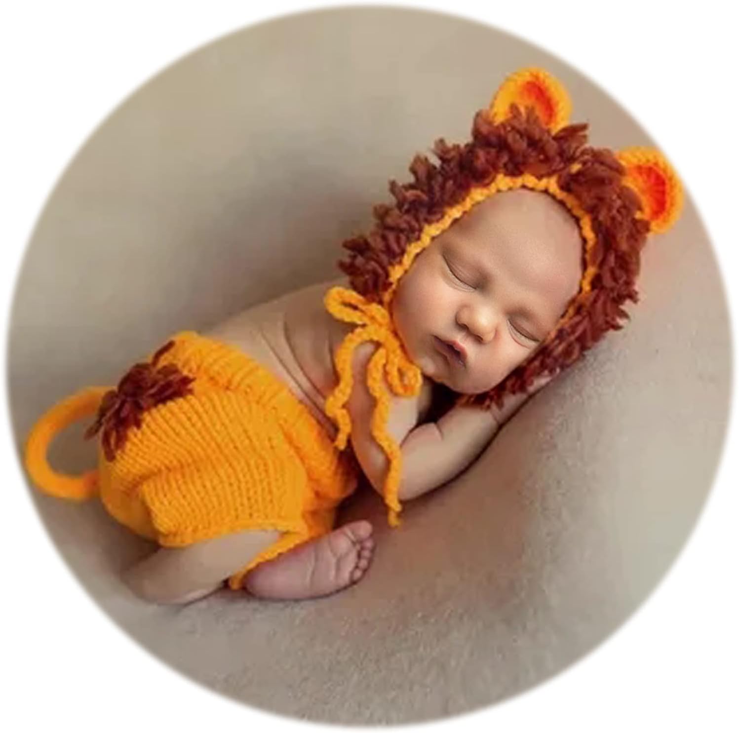 Zeroest Newborn Photography Props Outfits, Crochet Lion Sets for Baby photoshoot Infants Girl Boy Picture Photo Costume
