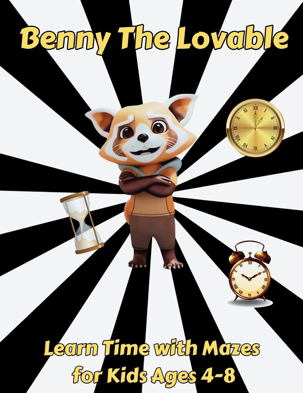 Benny the Lovable: Learn Time with Mazes for Kids Ages 4-8 (Benny's Learning & Fun)