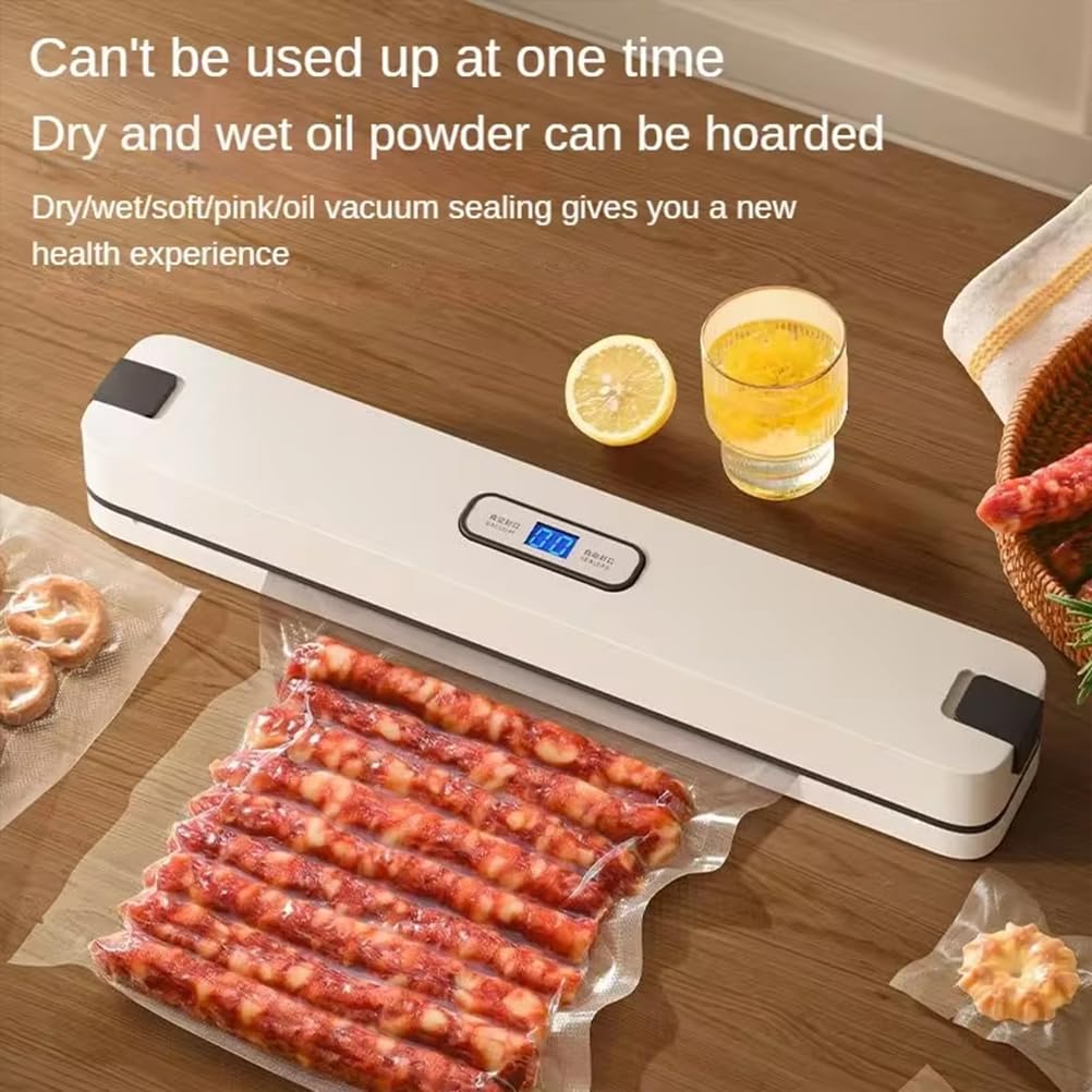 XoTiq Macchina per sigillare Alimenti sottovuoto, Sistema di sigillatura Automatica dell'Aria sottovuoto per la conservazione degli Alimenti, modalità Automatica e Manuale, Macchina per sigillare