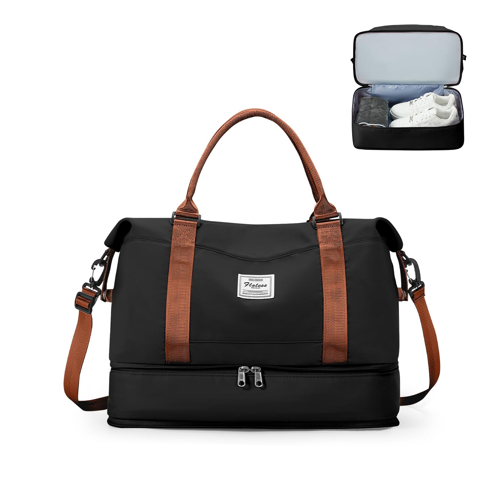 Reisetasche Damen Ryanair Handgepäck Tasche 40x30x20 Sporttasche Weekender Schwimmtasche Wasserdicht Easyjet 45x36x20 Travel Duffle Bag Fitnesstasche Trainingstasche Krankenhaustasche mit Schuhfach