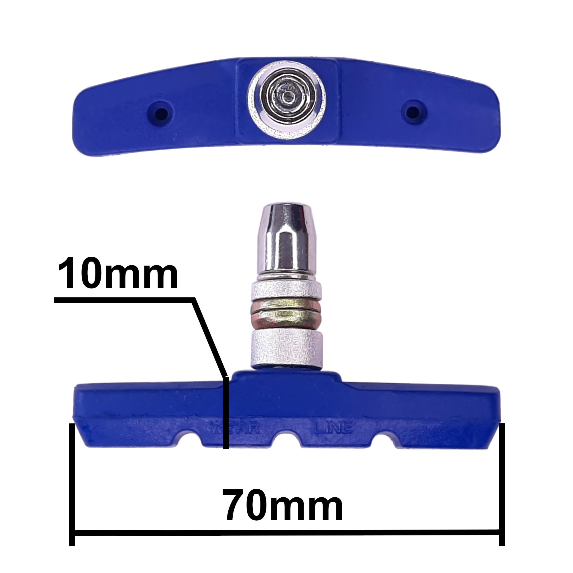 2 Paires De Patins De Frein Vélo 70 Mm – Symétriques V-Brake Compatibles Shimano, Tektro, Avid, Sram – Pour VTT, VTC, Ville