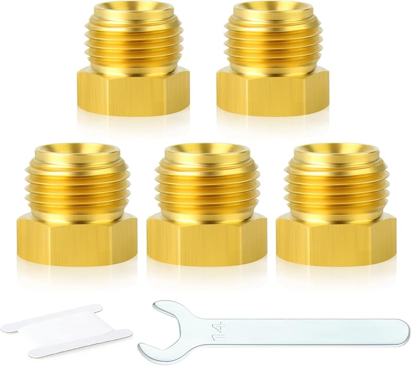 Conexões tampão para tubo de freio em latão GASHER, rosca externa sextavada 5/8-18 I – 5 unidades