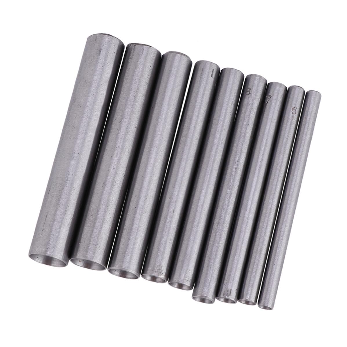 9pcs Leather Hole Punch Set Stainless Steel for Clean Edge Punching