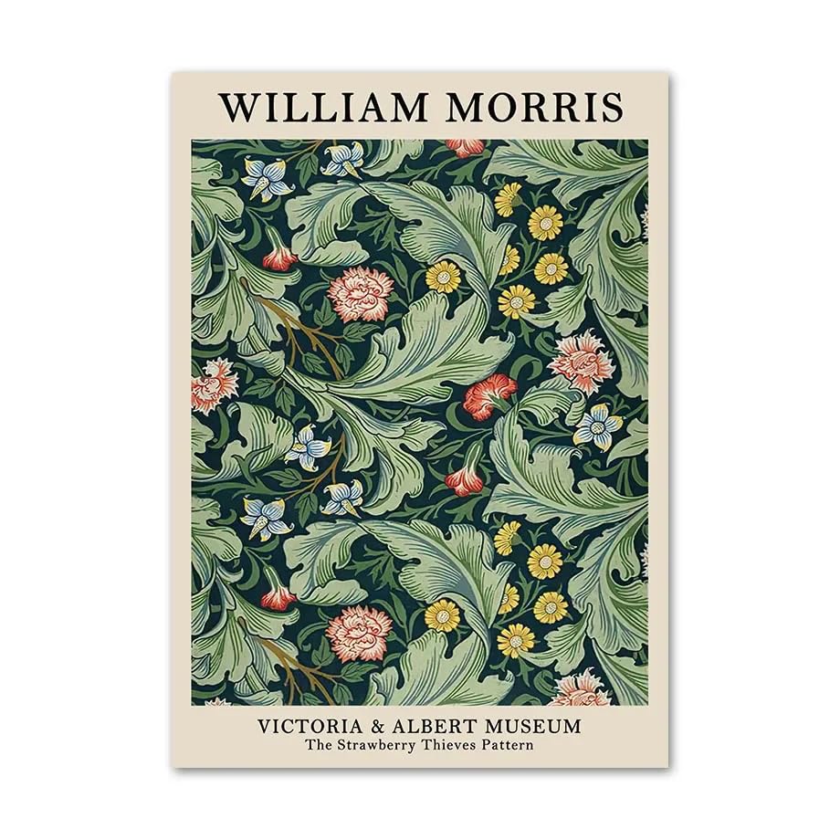 William Morris Posters Retro bloemen plant Canvas schilderij William Morris Prints esthetische kunst aan de muur voor kamer Home Decor foto's 40x60cmx2 geen frame - Afbeelding 4