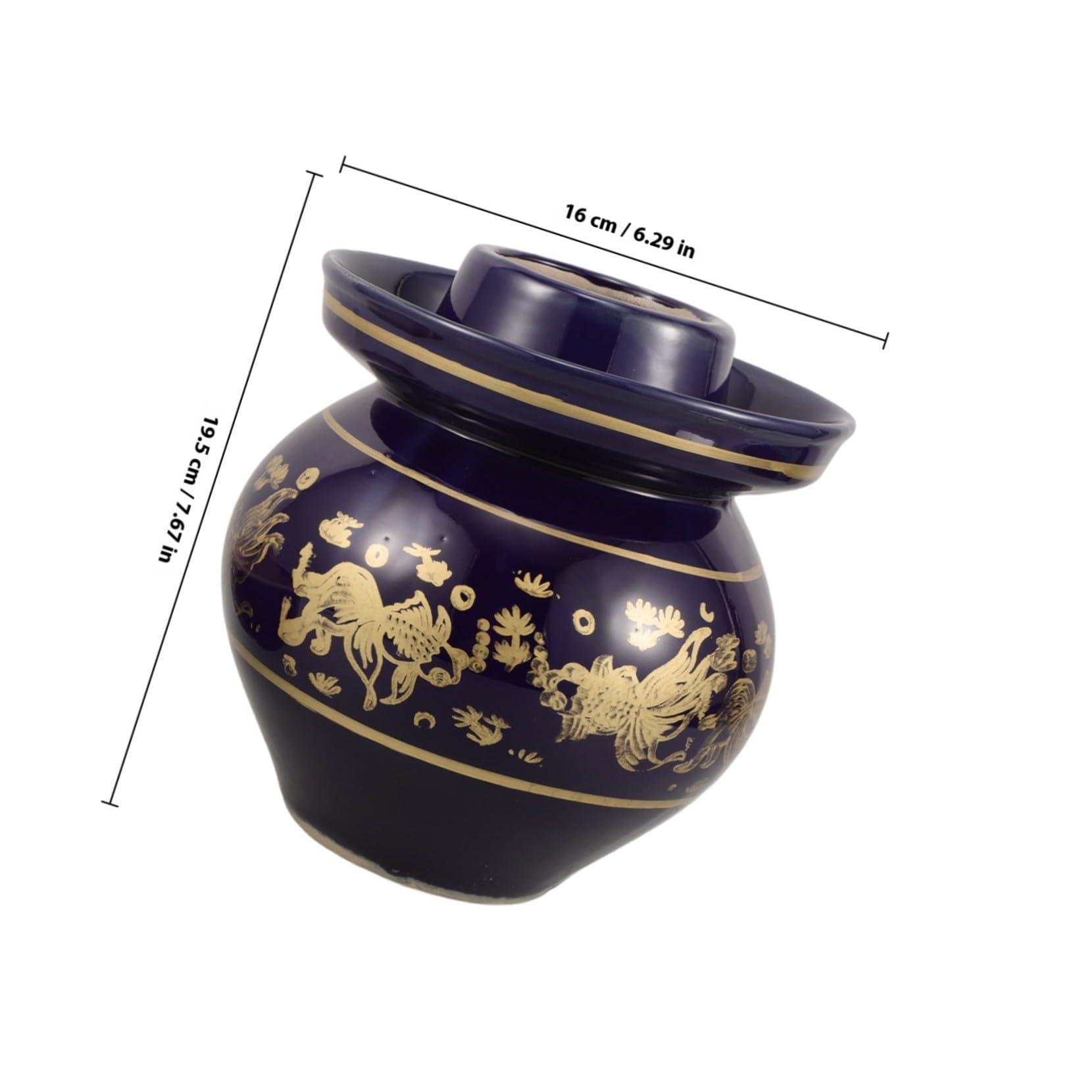 Toyvian Tarro de Cerámica para Encurtir con Tapa Hermética, Capacidad Grande y Diseño Tradicional para Fermentación y Almacenamiento en Uso Doméstico