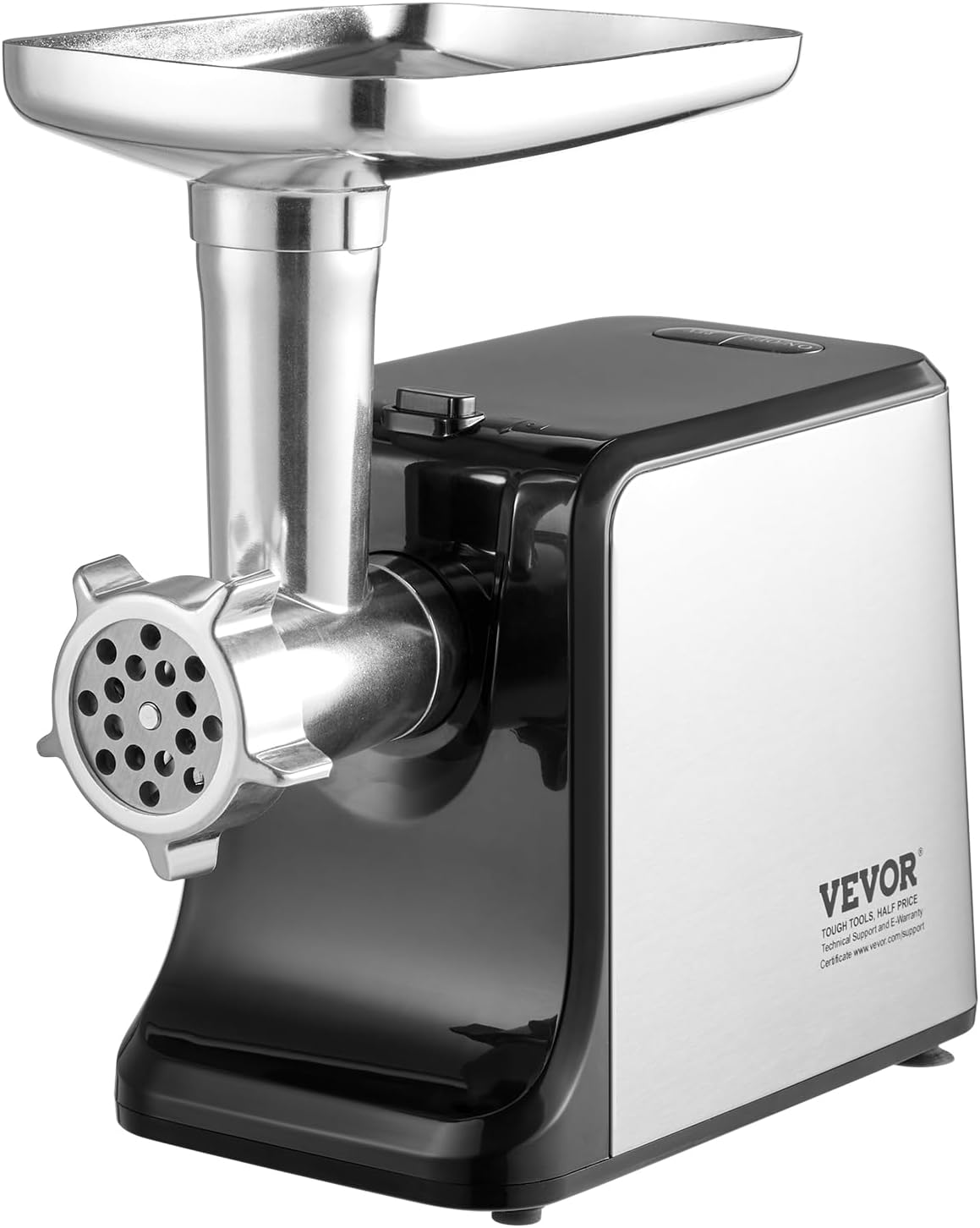 VEVOR Electric Meat Grinder, 3 lbs/Minute Capacity, 450W Meat Grinder Machine with 3 Grinding Plate, Blade, Kubbe Kit, Sausage Stuffer, 5-Minute Continuous Working, Stainless Steel, for Home Kitchen