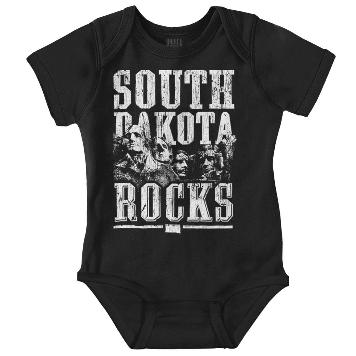 Brisco Brands South Dakota Rocks Mount Rushmore Baby Romper Boys or Girls