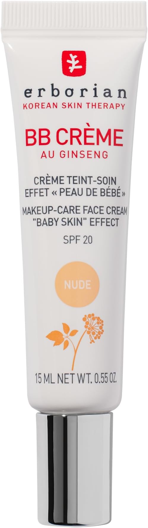 Erborian - BB Cream With Ginseng - Complexion Cream - "Baby Skin" Effect - Korean Cosmetic Treatment 5 -In -1 For SPF 20 - Korean Cosmetic Care