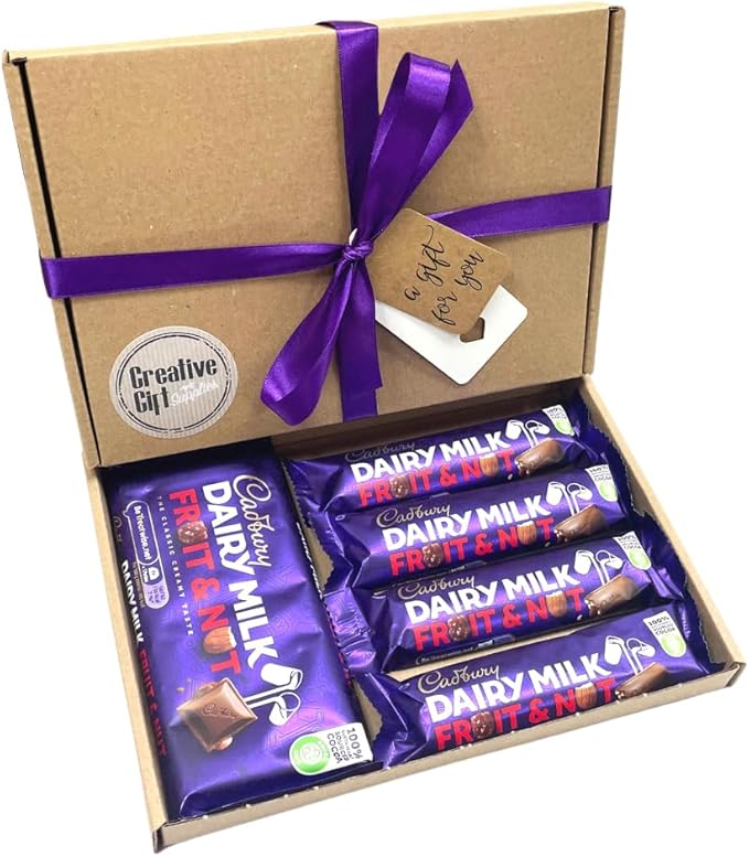 Cadburys Dairy Milk Fruit and Nut Chocolate Bars Gift Box Hamper Present For Any Occasion (KRAFT