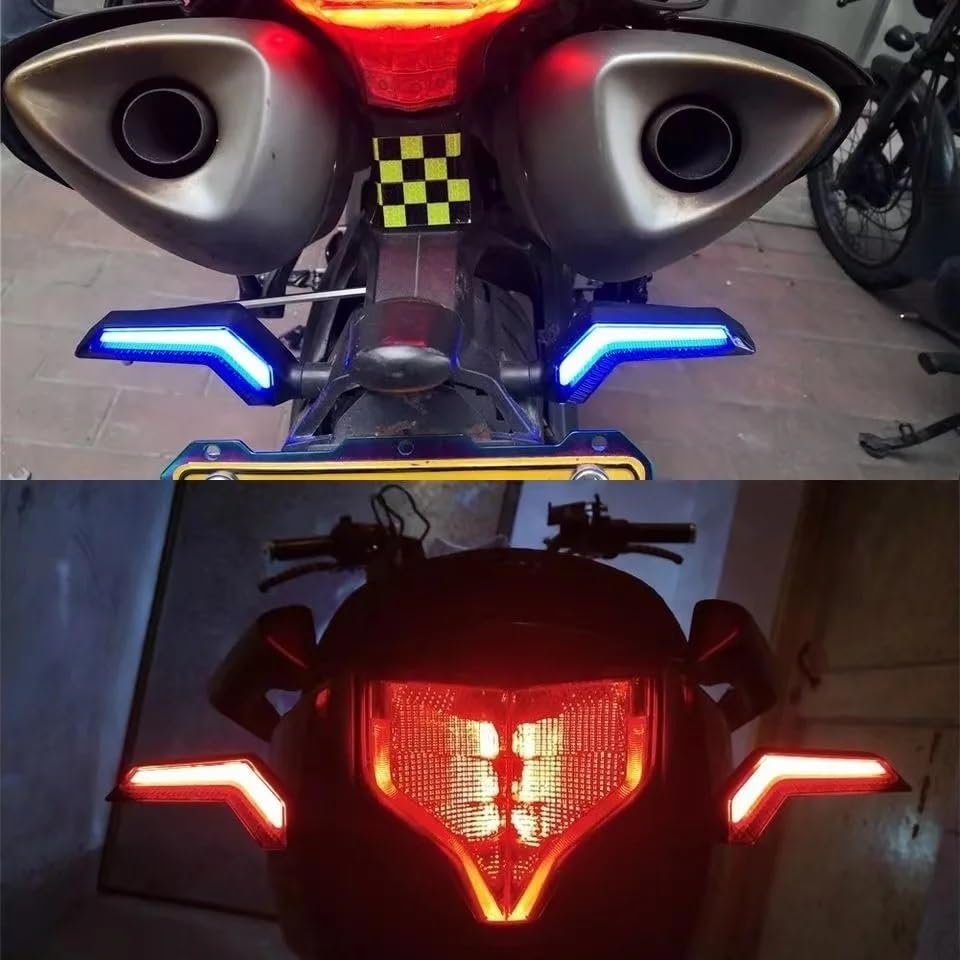 Clignotants LED pour moto 12V feux arrière de jour haute visibilité anti collision - 6
