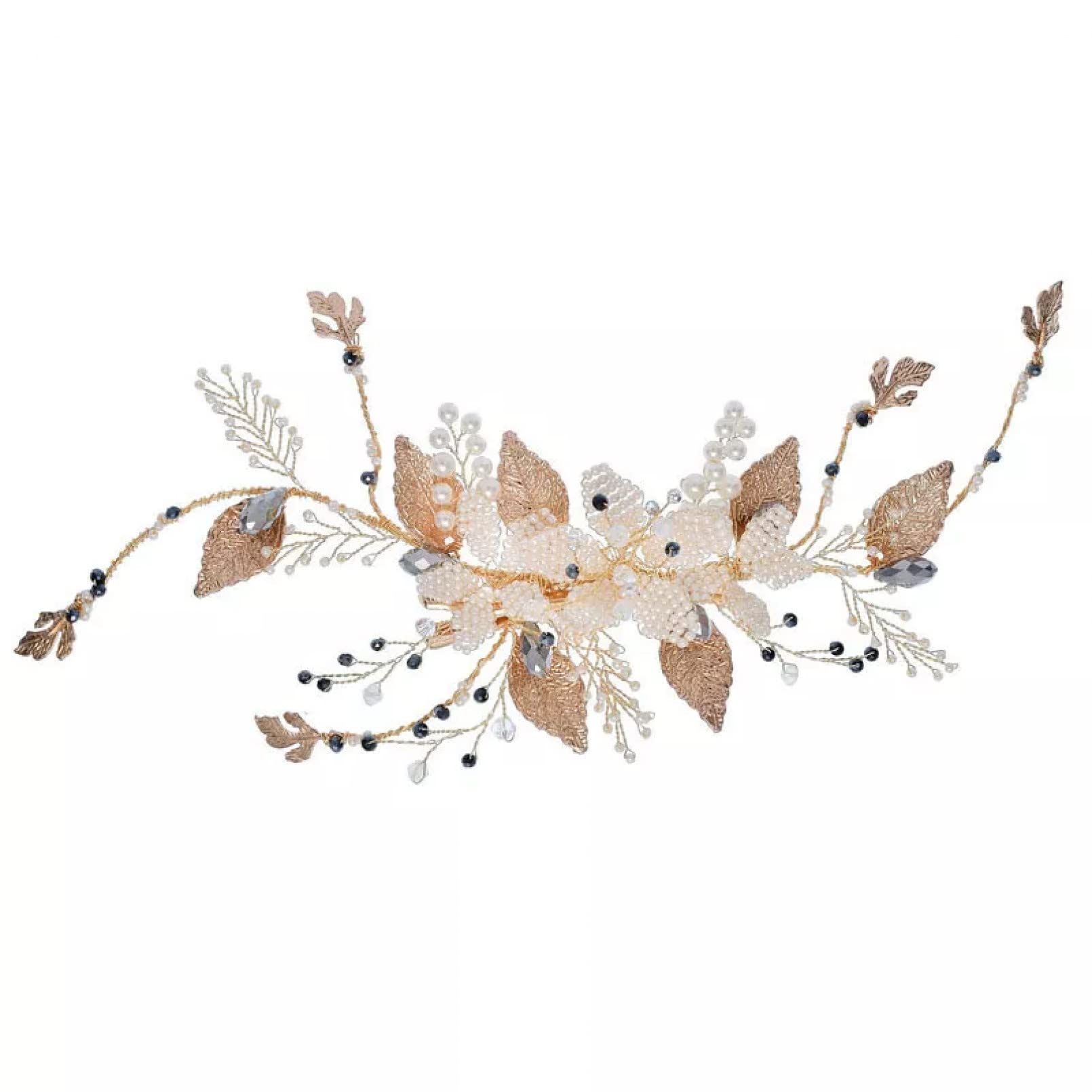 Emissione di WLLLTYCardNuovi Accessori per Capelli con forcina per Capelli da Sposa con forcina per Capelli con Strass di Cristallo Dorato