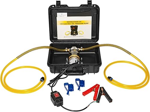 Bomba extractora de aceite eléctrica de 1224 V 100 W, bomba de cambio de aceite de alto flujo con manguera antitorceduras, bomba de transferencia de