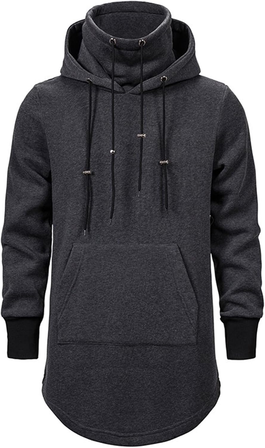 Men Turtleneck Sweatshirt Assassin Hoodie Gothic Pullover Long Sleeve Jacket Fleece 90s Streetwear