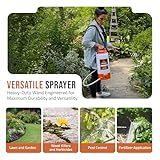 PetraTools Battery Powered Sprayer 2 Gallon - HD2000-S - Heavy Duty Electric Sprayer for Lawn and Garden Weed/Pest Control, Watering - with Battery, Charger & 2 Nozzles (2 Gallon)