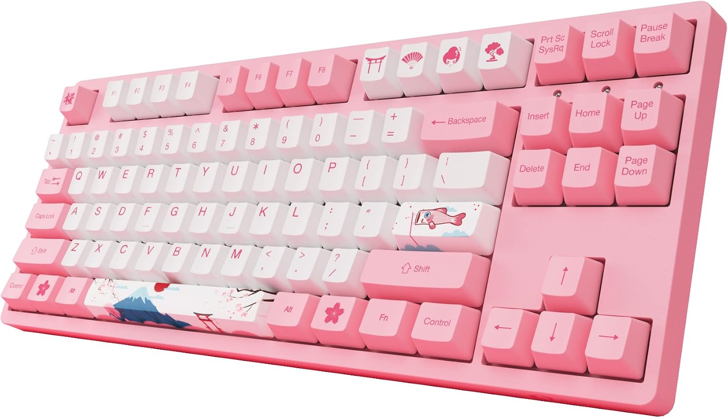 Akko TKL Wired Gaming Mechanical Keyboard, Programmable with OEM Profiled PBT Dye-Sub Keycaps and N-Key Rollover, Tokyo 87-Key Pink Keyboard for PC/Laptop/Mac (Cream Yellow Switch) image 4