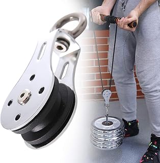 beiyoule Bearing Lifting Pulley, Stainless Steel Pulley Block Hanging Wheel Fitness Wheel Training Traction Wheel Fitness Wheel Accessories Loading 300kg