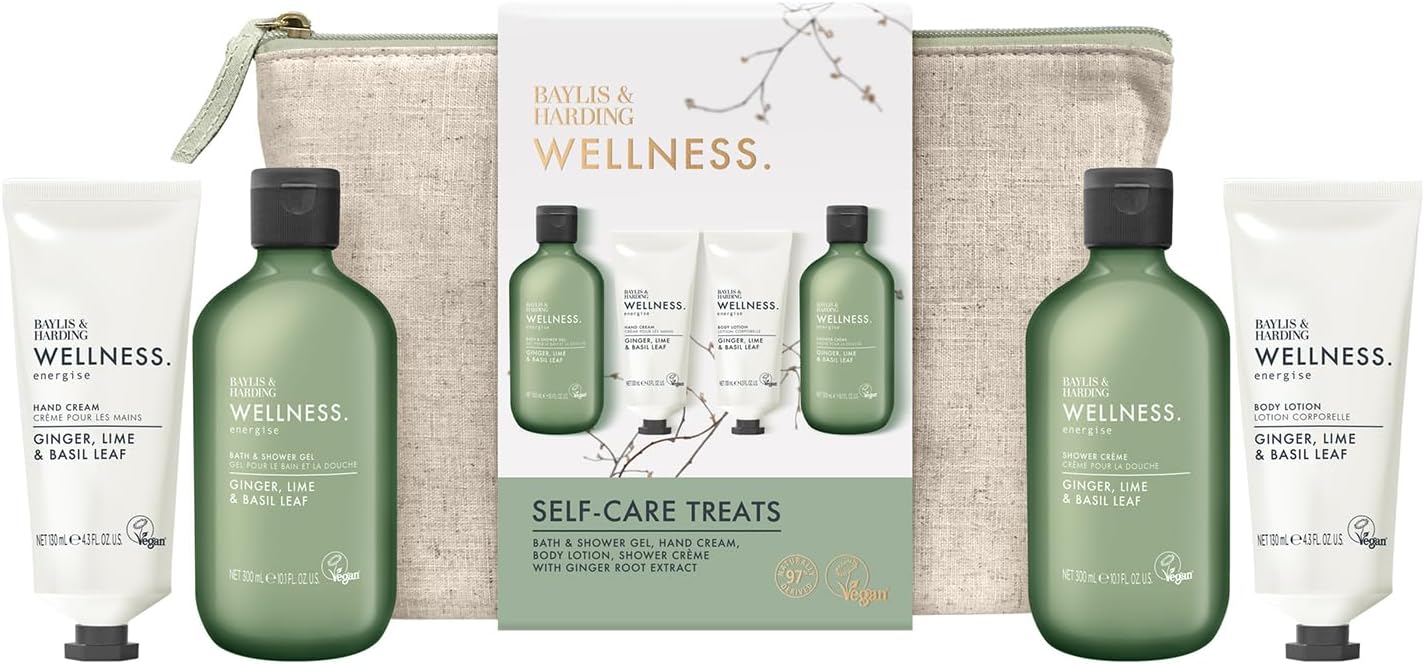 Baylis & Harding Wellness Self Care Treats Wash Bag Gift Set Pack of 1 - Vegan Friendly