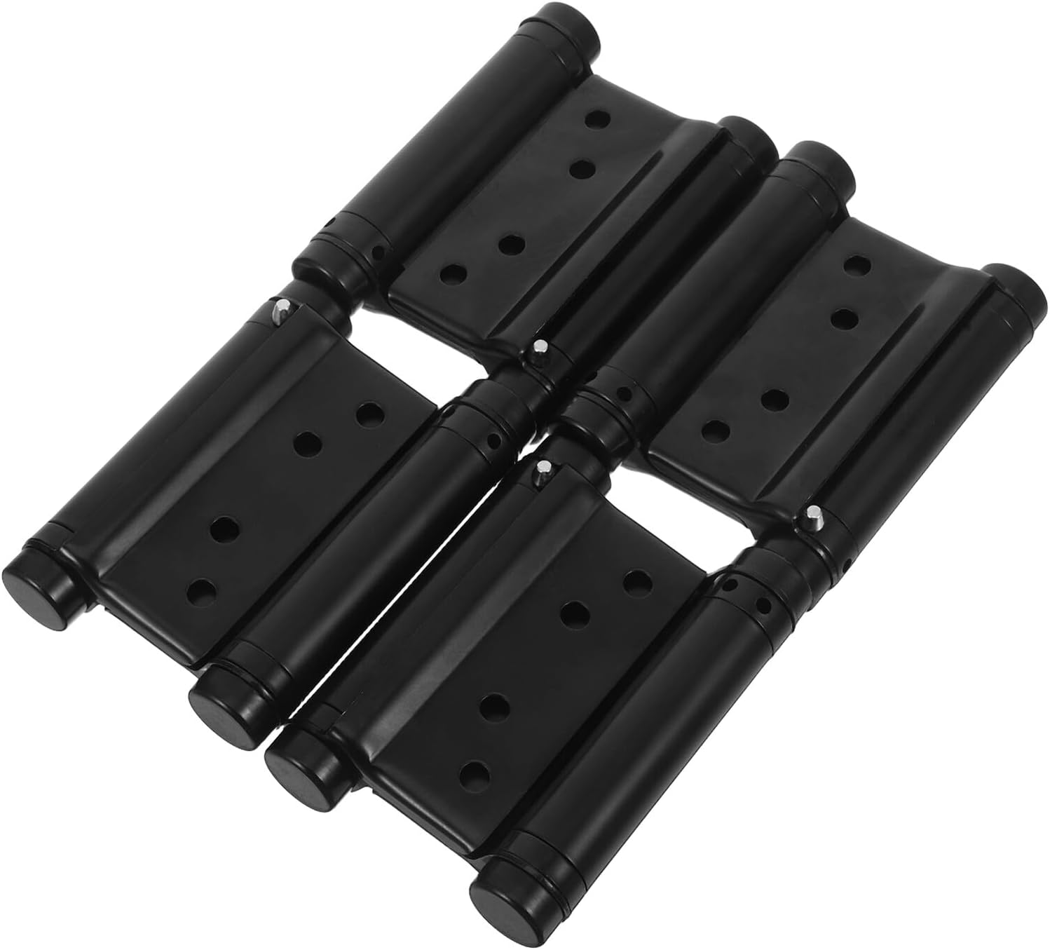 Didiseaon 4pcs 3-inch Black Stainless Steel Self Closing Door Hinges Double Spring Heavy Duty Auto Close Swing Hinges for Commercial Bar Café Doors