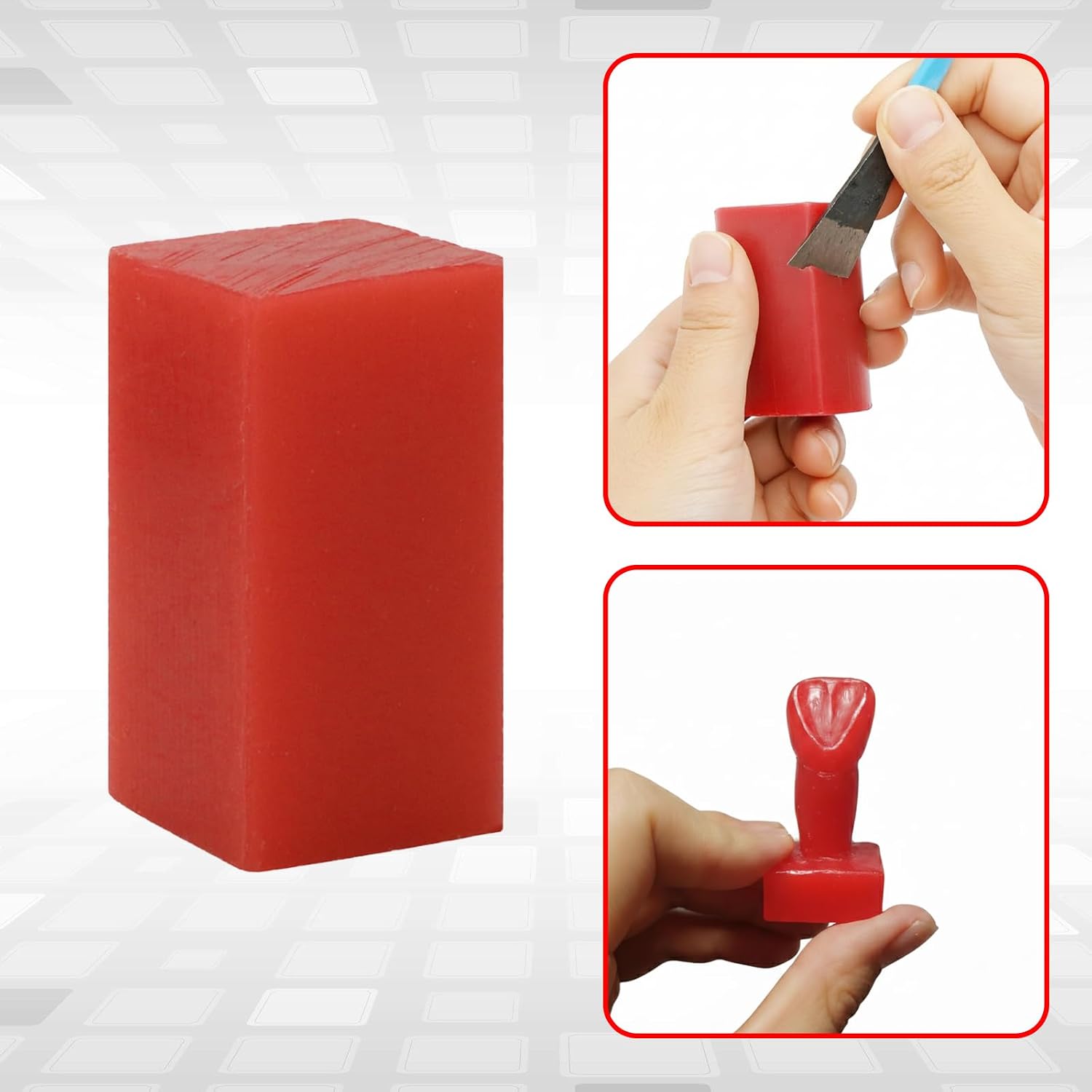Dental Carving Wax Block, 5pcs Dental Materials Set for Lost Wax Casting, Mold Sculpting & Students Practice, 4 Color Oral Tools for Jewelry Mechanic Carving, Polishing & Design Work (1oz Wax Block)