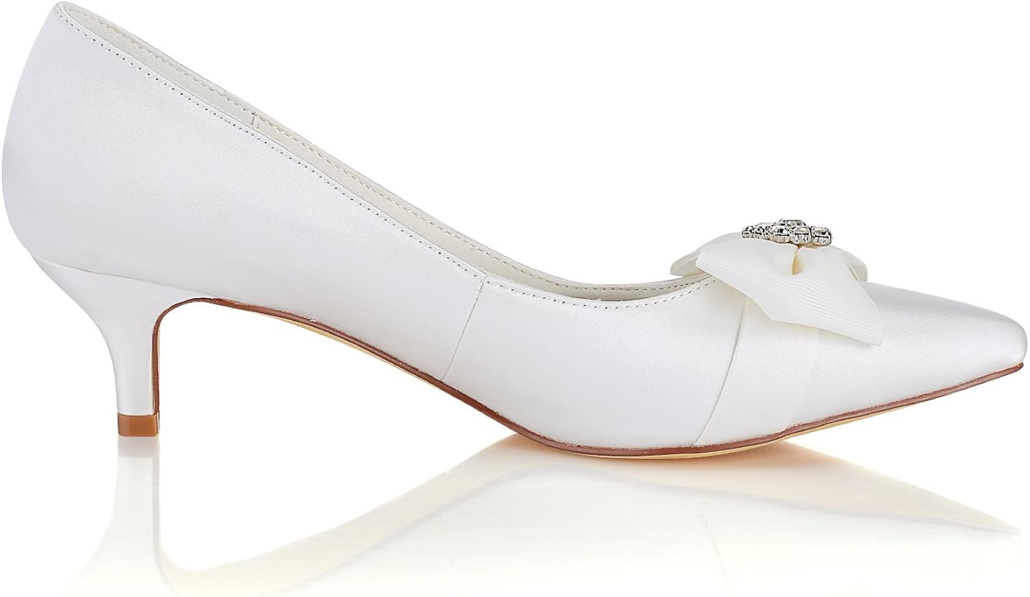 ivory small heel shoes